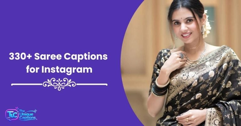 Saree Captions for Instagram