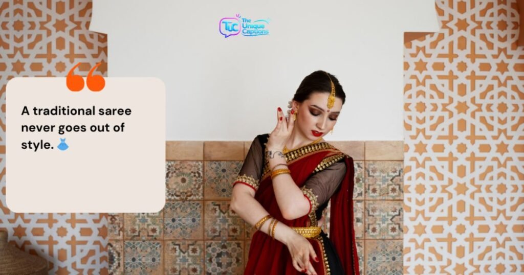 Saree Caption for Instagram in Marathi with Emoji