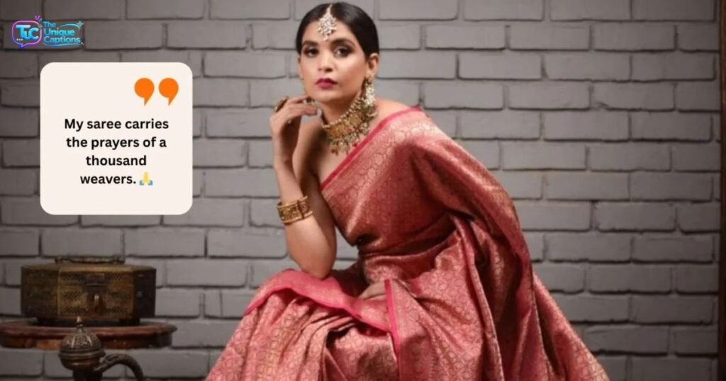 Short Saree Captions