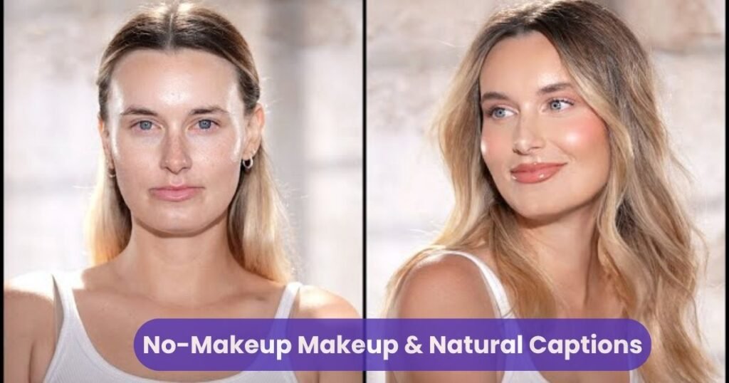 No-Makeup Makeup & Natural Captions
