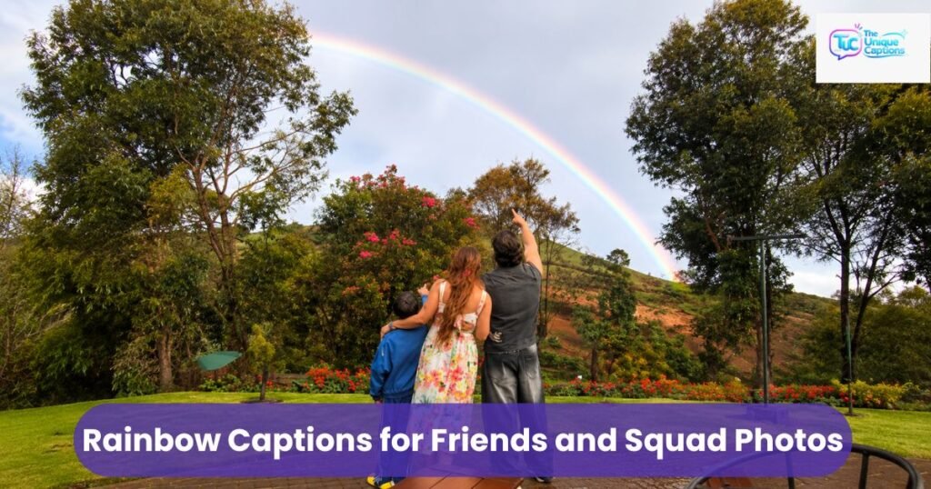 Rainbow Captions for Friends and Squad Photos