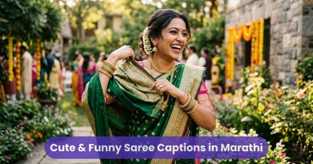Cute & Funny Saree Captions in Marathi