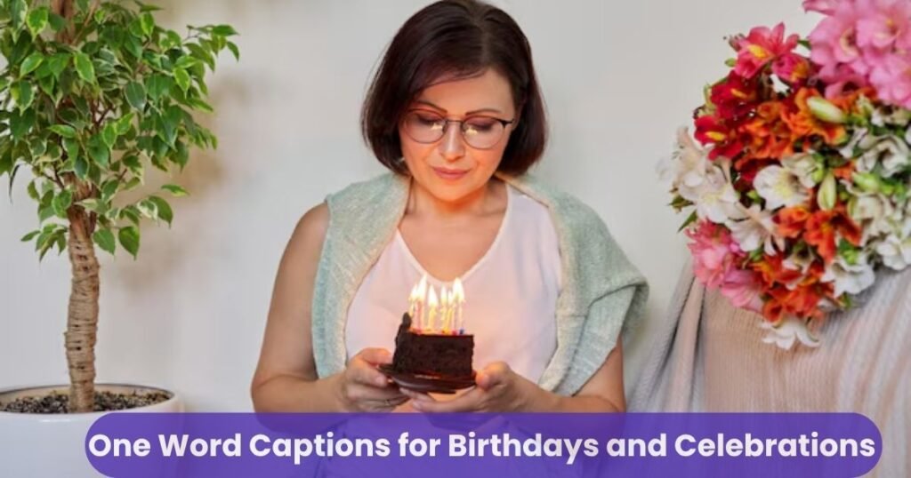 One Word Captions for Birthdays and Celebrations