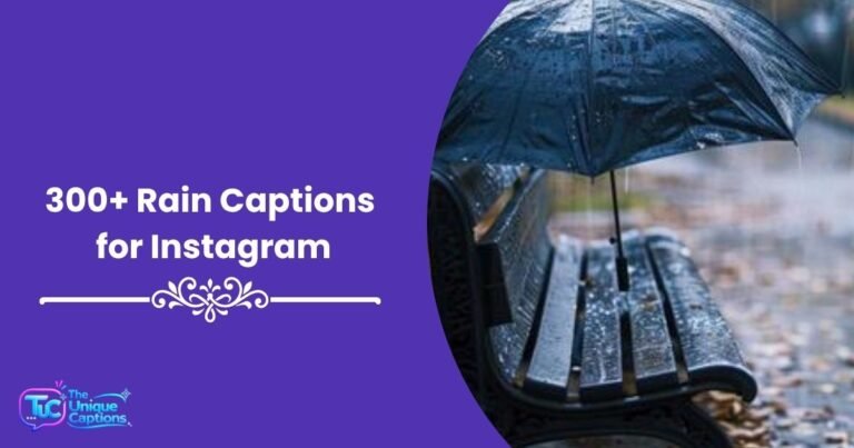 Rain Captions for Instagram