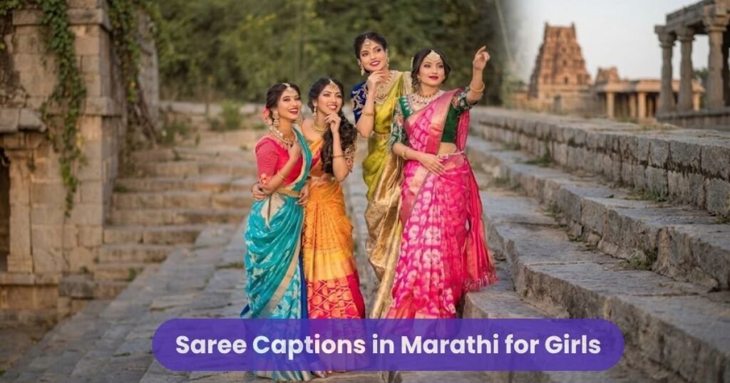 Saree Captions in Marathi for Girls