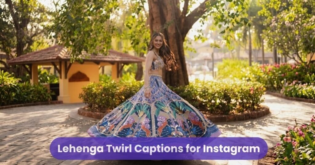 Lehenga Twirl Captions for Instagram