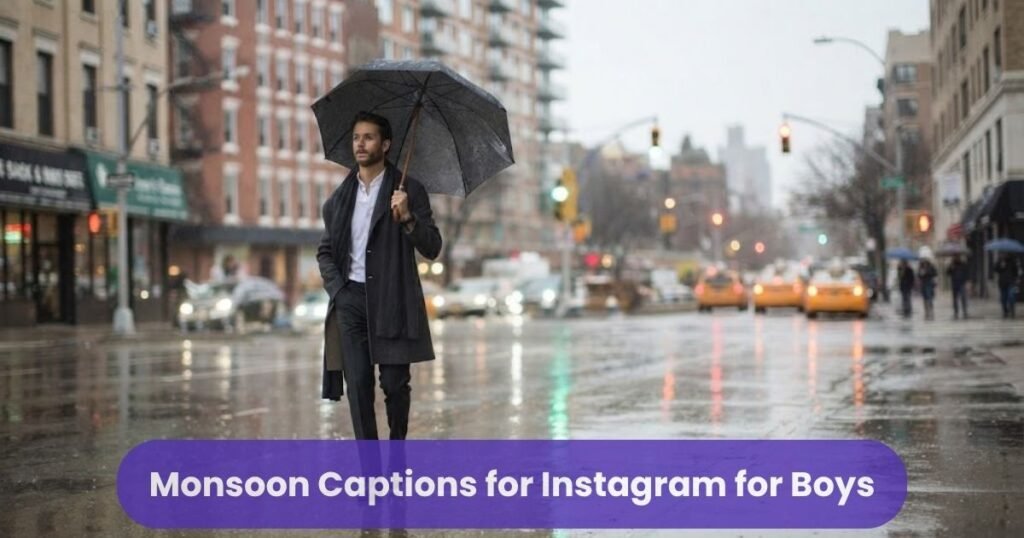 Monsoon Captions for Instagram for Boys