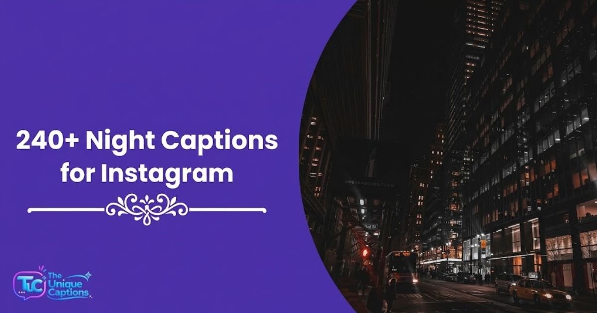 Night Captions for Instagram