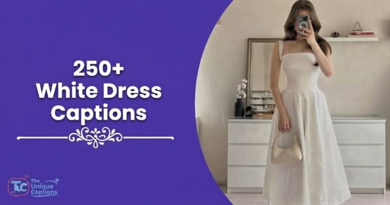 White Dress Captions